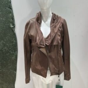Chic Brown Leather Jacket for Women